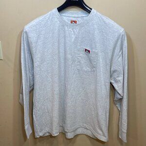 Ben Davis T Shirt Mens Size XL Long Sleeve GRAY Pocket Work Tops